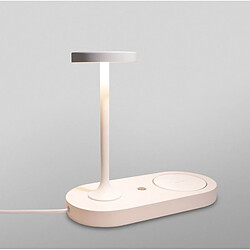 Inspired Lampe de table Ceres avec chargeur à induction pour téléphone portable et chargeur USB, LED 6W, 3000K, 450lm, Blanc, 3 ans de garantie