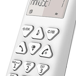 Téléphone Fixe Logicom Vega 150 Sans fil DECT, Technologie GAP Touche BIS Blanc pas cher