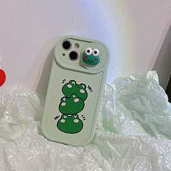 GUPBOO Étui pour iPhone13ProMax Étui de téléphone portable de dessin animé mignon grenouille empilée en trois dimensions