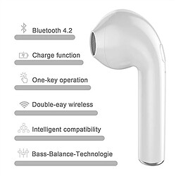 GUPBOO i7s TWS Écouteurs Sans Fil Bluetooth Casque Mini Écouteurs In-Ear Sport Écouteurs Musique Écouteurs Convient à Tous Les Smartphones