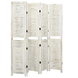 Acheter Maison Chic Paravent/Cloison de séparation 5 panneaux Blanc antique 178,5x166cm Bois -MN85528