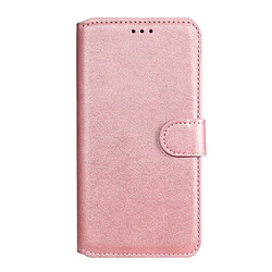 Etui en PU classiques magnétiques avec support or rose pour votre Xiaomi Redmi Note 9S/9 Pro Max/9 Pro