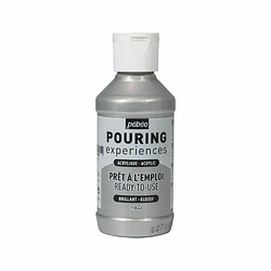 Pebeo Peinture pouring acrylique brillante - Argent - 118 ml