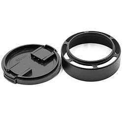 vhbw pare-soleil diffusion + capuchon pour objectif Panasonic Lumix G 14mm f/2.5 ASPH plastique / métal noir