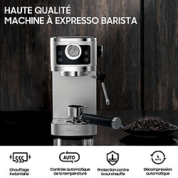 Avis iceagle Machine à Expresso avec Buse à Mousse de lait CM1660B 1350W, 20 Bar Pression de l'espresso