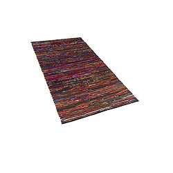 Beliani Tapis en coton multicolore foncé 80 x 150 cm BARTIN