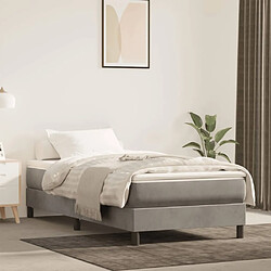 Maison Chic Matelas de lit à ressorts ensachés, Matelas doux gris clair 120x190x20 cm -GKD11185