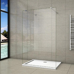 Aica Sanitaire Paroi de douche Hauteur 200cm en verre securit anticalcaire 8mm