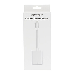 Acheter Wewoo Clé USB blanc pour iPhone, iPad adaptateur de lecteur de carte SD, support iOS 9.2-11 système, Lightning