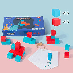 Universal Jouets en bois Montessori pour enfants Puzzle 3D Puzzle Petit Pixel Cube Espace Penser Apprendre Jouets en bois