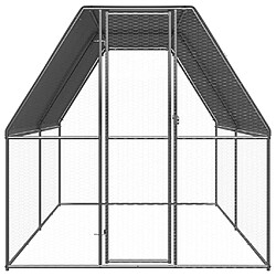 vidaXL Poulailler d'extérieur 2x4x2 m Acier galvanisé