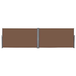 Maison Chic Auvent latéral rétractable de balcon | Store extérieur | Auvent solaire 160 x 600 cm Marron -GKD13002