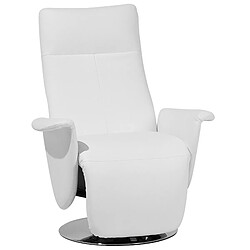 Beliani Fauteuil PRIME - PU Blanc