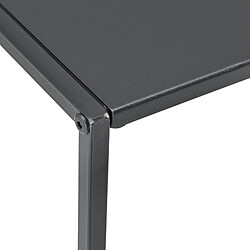 Lot de 2 Tables Basses Mandal Rectangulaires Métal Noir Mat [en.casa] pas cher