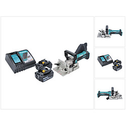 Makita DPJ 180 RT Machine à rainurer sans fil 18 V 100 mm + 2x Batterie 5,0 Ah + Chargeur