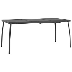 Maison Chic Table de jardin | Table d'extérieur anthracite 165x80x72 cm Treillis d'acier -GKD58378