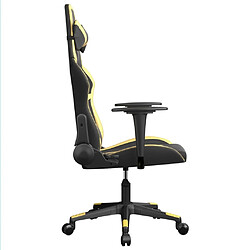 Acheter Maison Chic Chaise de jeu, Chaise gaming de massage, Fauteuil gamer d'ordinateur,Chaise de Bureau Noir et doré Similicuir -GKD33716