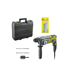 Pack Marteau perforateur RYOBI SDSPlus 680 W RSDS680-KA2 - Kit 3 forets RYOBI plus 2 burins SDS+ - RAKSP05