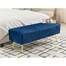 Beliani Banc PATERSON Bleu Velours