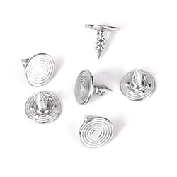 Boutons De Jeans Brillantes Marteau Sur 20mm Pack De 6 Jeux D'argent pas cher