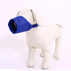 Wewoo Muselières chien Fournisseur d'animal muselière nylon respirant confortable doux maille réglable masque de bouche pour animaux empêchent la morsuretaille 16cm bleu