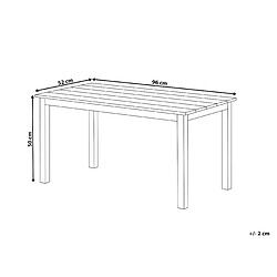 Avis Beliani Table de jardin Bois d'ingénierie Blanc MESSINA