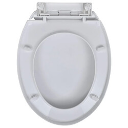 Avis vidaXL Abattant WC avec frein de chute 2 pcs Plastique Blanc