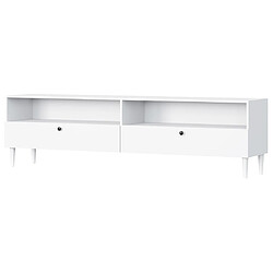 Bestmobilier Gaby - meuble tv - blanc - 200 cm