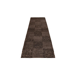 Avis Vidal Tapis de couloir en laine 305x81 brun Darya