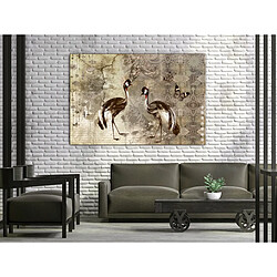 Decoshop26 Tableau toile de décoration murale impression premium en 1 partie sur châssis en bois motif Grues rétro 120x80 cm 11_0015337