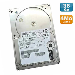 Disque Dur 36Go Ultra160 SCSI 3.5" IBM Ultrastar IC35L036UCD210-0 80-Pin 10K 4Mo - Occasion