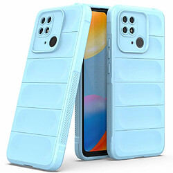 Htdmobiles Coque pour Xiaomi Redmi 10C / Poco C40 - housse etui silicone gel fine + film ecran - BLEU CLAIR