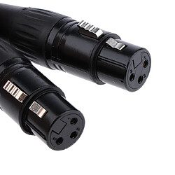 Avis 2 XLR femelle à 2 RCA mâle câble audio HIFI pour amplificateur mélangeur 1m