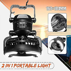 Acheter Lanterne De Camping Led Portable Avec Ventilateur De Plafond Combo 2-en-1 18 Lampes De Tente Led Super Lumineuses Ou Randonnée De Pêche En Plein Air