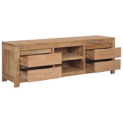 Avis Maison Chic Meuble TV scandinave - Banc TV pour salon 115x30x40 cm Bois de teck massif -MN12168