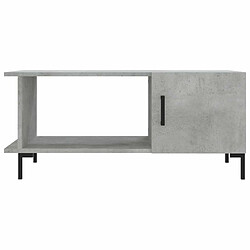 Maison Chic Table basse,Table Console Table d'appoint, Table pour salon gris béton 90x50x40 cm bois d'ingénierie -MN94499 pas cher