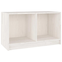 vidaXL Meuble TV Blanc 70x33x42 cm Bois de pin massif