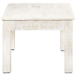 Avis Maison Chic Table basse,Table Console Table d'appoint, Table pour salon Blanc 110x60x45 cm Bois de manguier massif -MN68164