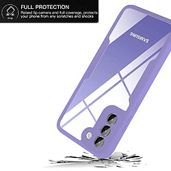 Coque en TPU + acrylique antichoc violet pour votre Samsung Galaxy S22 Plus 5G