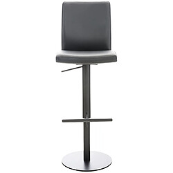 Decoshop26 Tabouret de bar x1 réglable en hauteur et pivotant à 360° plateforme ronde en métal noir assise en PVC noir 10_0004566