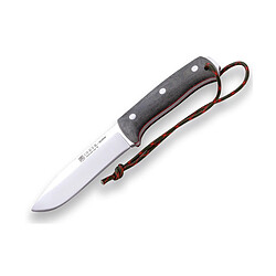 Couteau de survie sportive Joker "Nomad" CV125-P, lame de 12,7 cm, mango Toile Micarta, étui en cuir avec silex, Outil de pêche, de chasse, de camping et de trekking