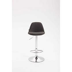 Decoshop26 Lot de 2 tabourets de bar moderne et confortable assise en tissu gris foncé et pieds en métal chromé 10_0004243