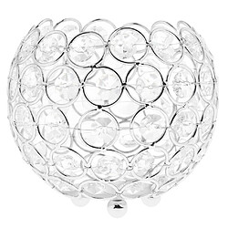 12cm Crystal Bling Votive Tealight Candle Holder Wedding Centerpiece - Argent