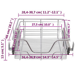 vidaXL Panier en treillis métallique 2 pcs 400 mm Argenté pas cher