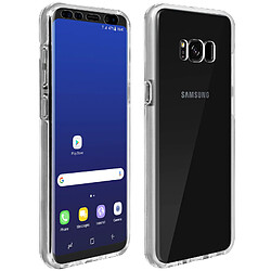 Avizar Coque Galaxy S8 Plus Protection Avant Silicone + Coque Crystal Arrière Rigide