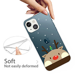 Coque en TPU antichoc, motif de Noël, antichute pour votre iPhone 14 Plus - Cerf potelé