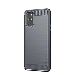 Mofi Coque en TPU fibre de carbone souple gris pour votre OnePlus 8T