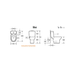 Acheter Karag Pack WC Rimless sans bride à poser VENICE 71x68x35 cm