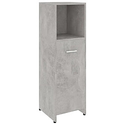 Maison Chic Armoire de salle de bain,Meuble de rangement,Meuble haut Gris béton 30x30x95 cm Aggloméré -GKD673032