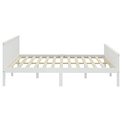 Acheter vidaXL Cadre de lit sans matelas blanc bois massif de pin 200x200 cm